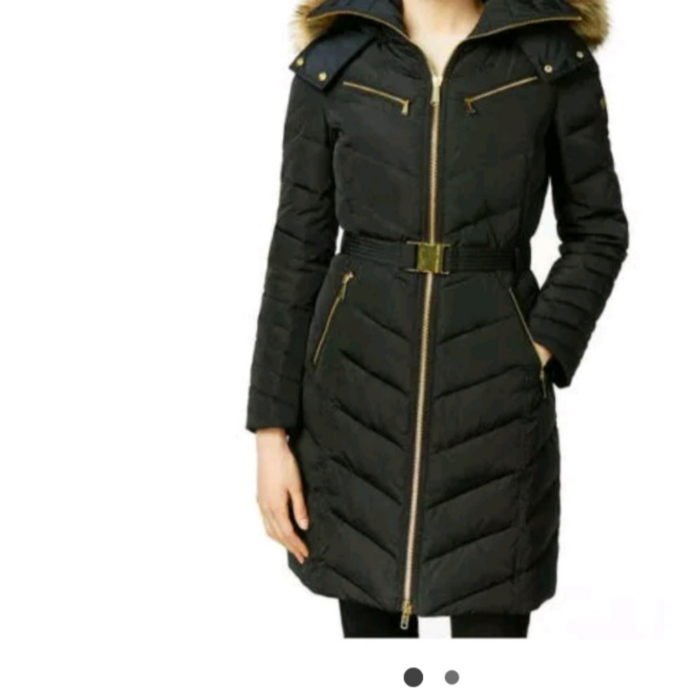 Used once Michael Kors down button zipper,chest pockets and belt